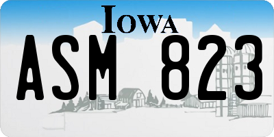 IA license plate ASM823