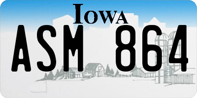 IA license plate ASM864