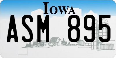IA license plate ASM895