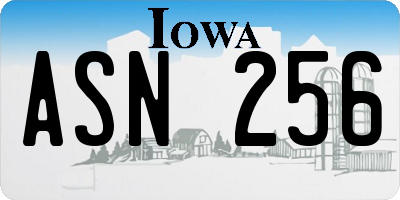 IA license plate ASN256
