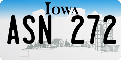 IA license plate ASN272