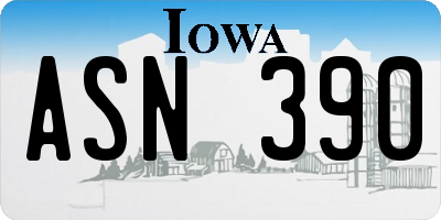 IA license plate ASN390
