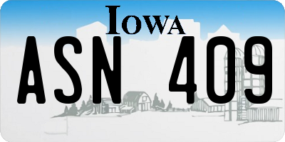 IA license plate ASN409
