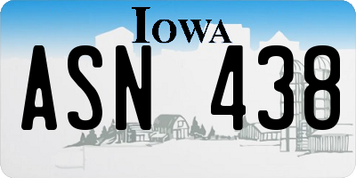 IA license plate ASN438