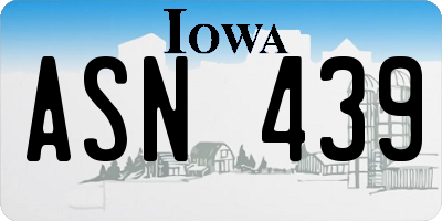 IA license plate ASN439