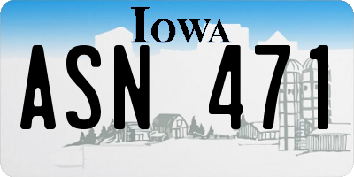 IA license plate ASN471