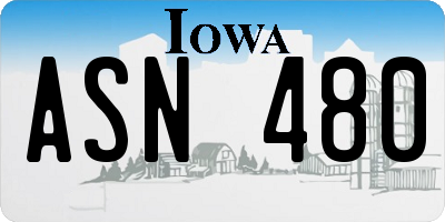 IA license plate ASN480