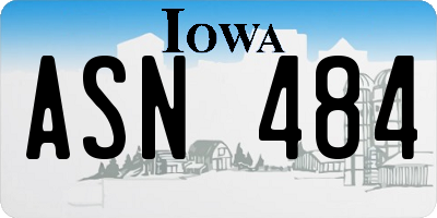 IA license plate ASN484