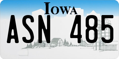 IA license plate ASN485