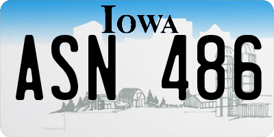 IA license plate ASN486