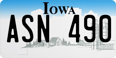 IA license plate ASN490