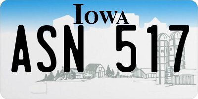 IA license plate ASN517