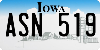 IA license plate ASN519