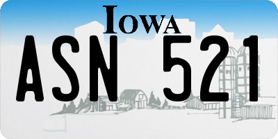 IA license plate ASN521