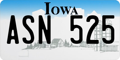IA license plate ASN525