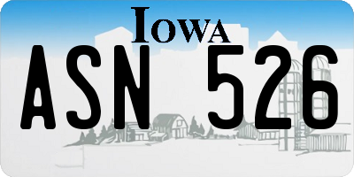 IA license plate ASN526