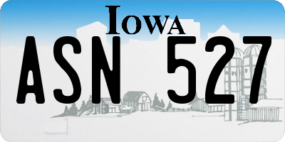 IA license plate ASN527
