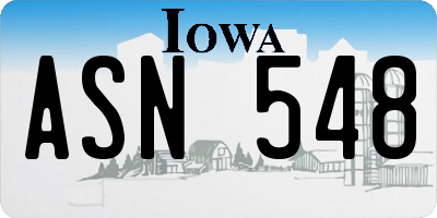 IA license plate ASN548