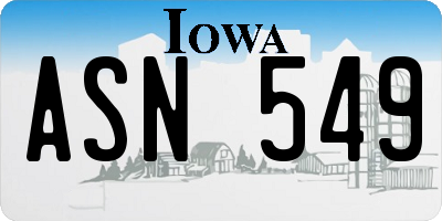 IA license plate ASN549
