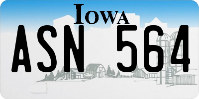 IA license plate ASN564