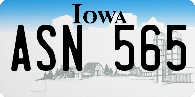 IA license plate ASN565