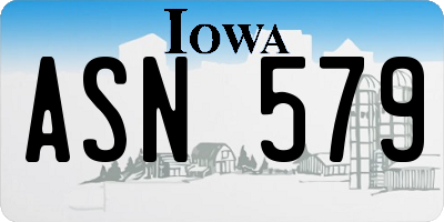 IA license plate ASN579