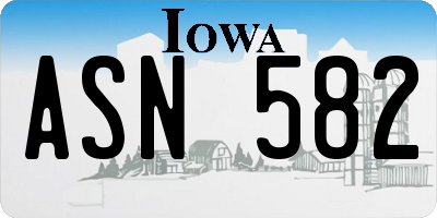 IA license plate ASN582