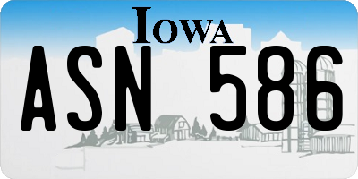 IA license plate ASN586