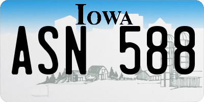 IA license plate ASN588