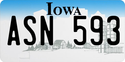 IA license plate ASN593