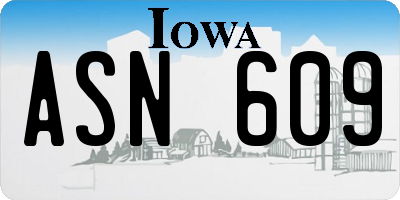 IA license plate ASN609