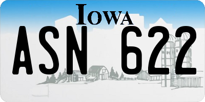 IA license plate ASN622