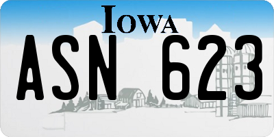 IA license plate ASN623