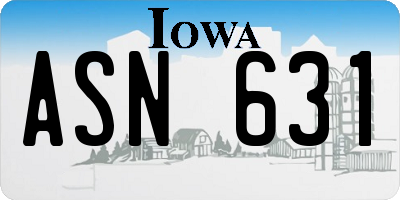 IA license plate ASN631