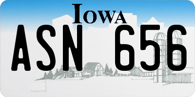IA license plate ASN656