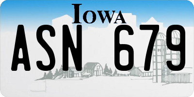 IA license plate ASN679