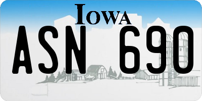 IA license plate ASN690