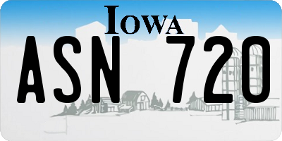 IA license plate ASN720