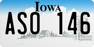 IA license plate ASO146