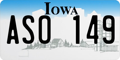 IA license plate ASO149