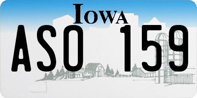 IA license plate ASO159