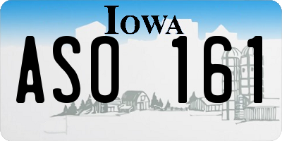 IA license plate ASO161