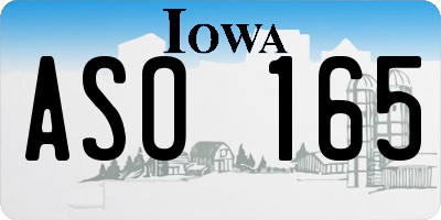 IA license plate ASO165