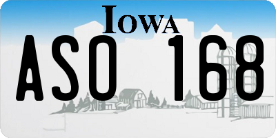 IA license plate ASO168