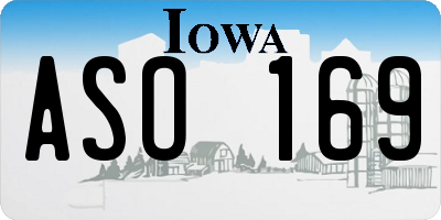 IA license plate ASO169