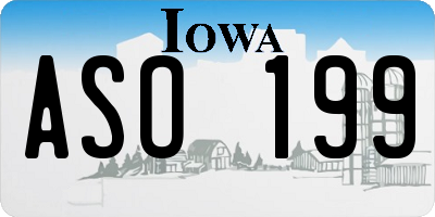 IA license plate ASO199