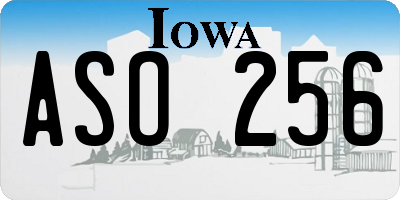 IA license plate ASO256