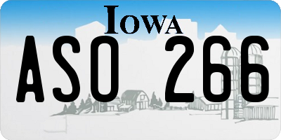 IA license plate ASO266