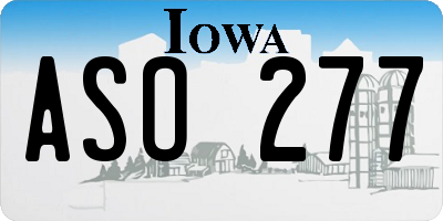 IA license plate ASO277