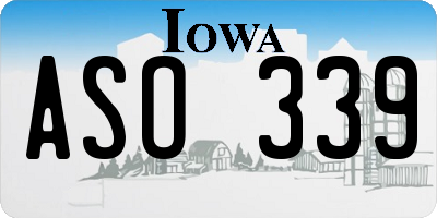 IA license plate ASO339